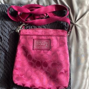 Pink coach crossbody